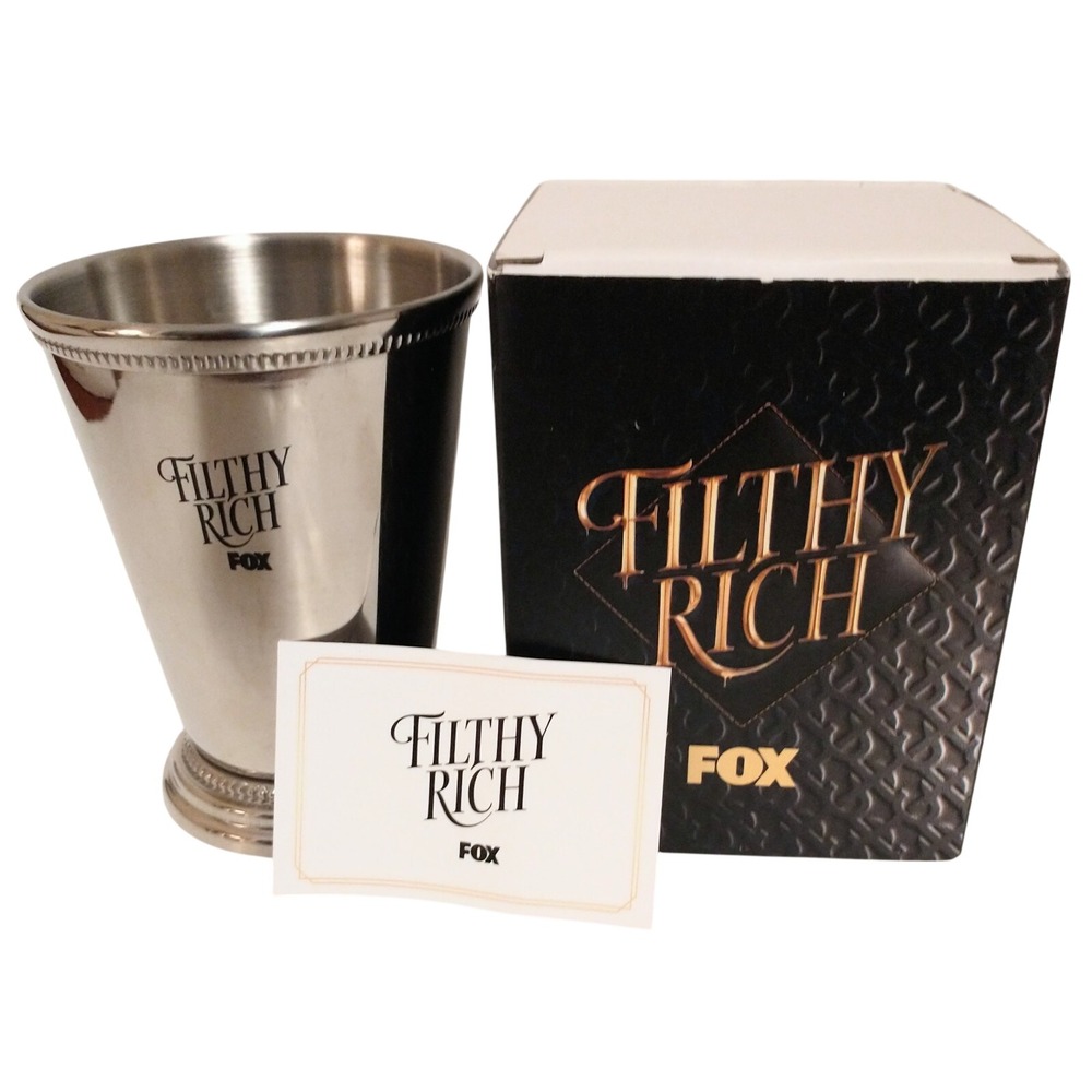 Fox Filthy Rich Mint Julep Cup Stainless Steel TV Show Promo Barware with Box